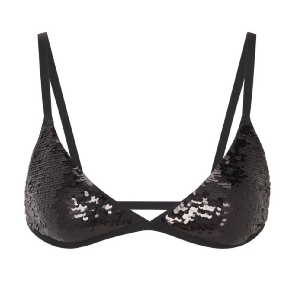 skims | sequin triangle bralette NWOT medium 🪩